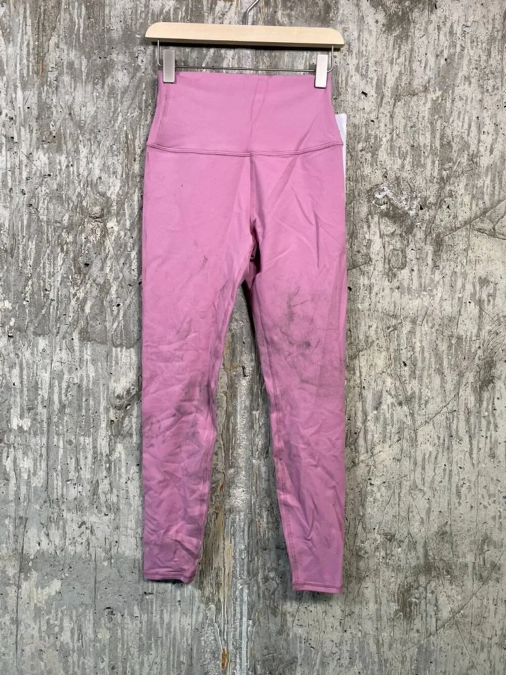 ALO YOGA Women's 7/8 High-Waist Airbrush Legging Sz XS in Pink Wild Rose (Dirty)